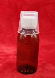Πλήρη καθορισμένα πλαστικά μπουκάλια της Pet, υγρά μπουκάλια χαπιών φαρμακείων συσκευασίας με την ΚΑΠ/μέτρηση του φλυτζανιού