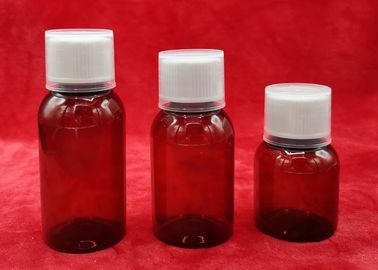 μπουκάλια ιατρικής της PET ύψους 108mm με αλουμινίου ελαφριά απόδειξη χρώματος σκαφών της γραμμής την καφετιά